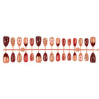 Press-On Nail Set Floral & Glitter 10-Piece