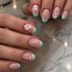 Press-On Nail Set Floral & Glitter Adhesive Kit