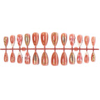 Press-On Nail Set Floral & Glitter Adhesive Pads
