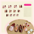 Press-On Nail Set Floral & Glitter Application Kit