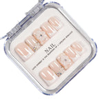Press-On Nail Set Floral & Glitter Comfortable Fit