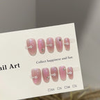 Press-On Nail Set Floral & Glitter Easy Application