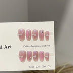 Press-On Nail Set Floral & Glitter Easy Application