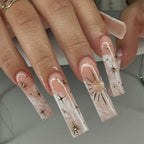 Press-On Nail Set Floral & Glitter Easy Application