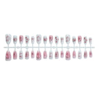 Press-On Nail Set Floral & Glitter Easy Application