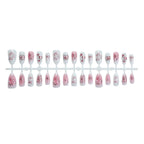 Press-On Nail Set Floral & Glitter Easy Application