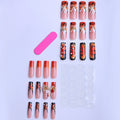 Press-On Nail Set Floral & Glitter Easy Apply