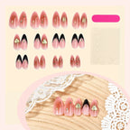 Press-On Nail Set Floral Glitter Easy-Apply Adhesive