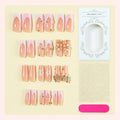 Press-On Nail Set Floral & Glitter Easy To Apply