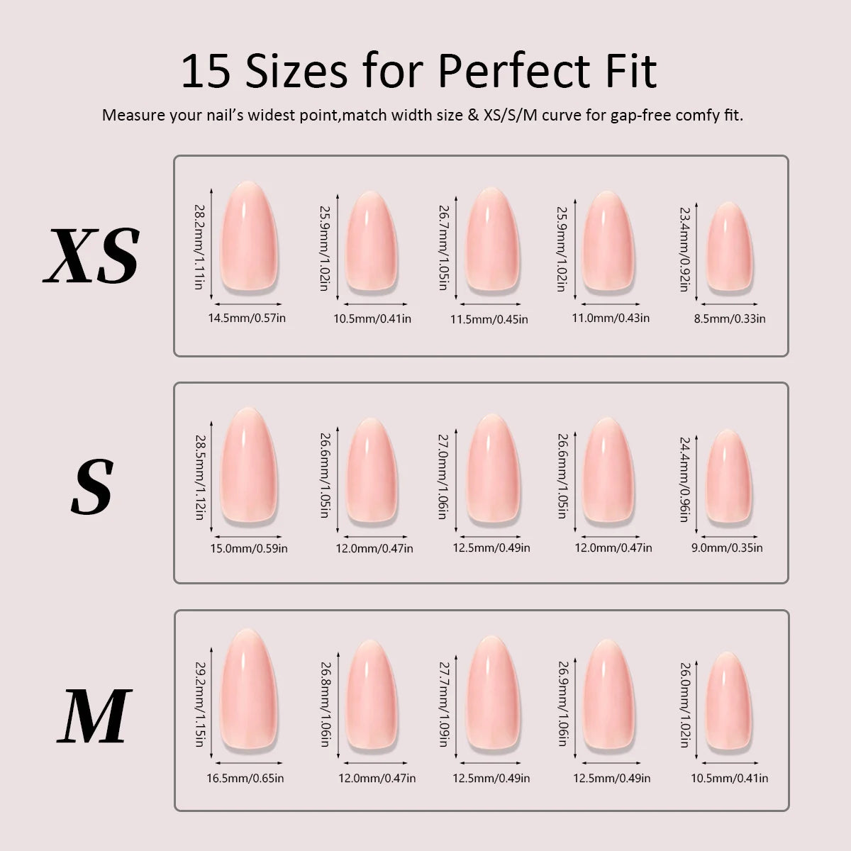 Press-On Nail Set Floral & Glitter Long-Lasting