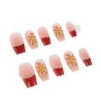 Press-On Nail Set Floral & Glitter Long-Lasting Reusable