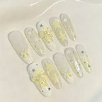 Press-On Nail Set Floral & Glitter Reusable