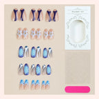 Press-On Nail Set Floral & Glitter Reusable
