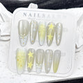 Press-On Nail Set Floral & Glitter Reusable