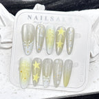 Press-On Nail Set Floral & Glitter Reusable