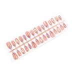 Press-On Nail Set Floral & Glitter Salon-Quality Reusable