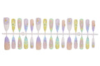 Press-On Nail Set Floral & Glitter Self-Adhesive