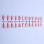 Press-On Nail Set Floral Glitter Self-Adhesive