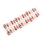 Press-On Nail Set Floral Glossy Finish Reusable
