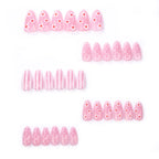 Press-On Nail Set Floral Glossy Long-Lasting Wear