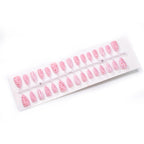 Press-On Nail Set Floral Glossy Long-Lasting Wear