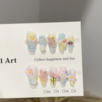 Press-On Nail Set Floral Glue-Free & Reusable