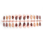 Press-On Nail Set Floral & Gold Accents