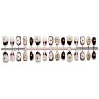 Press-On Nail Set Floral Gold Accents Long-Lasting