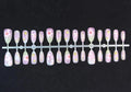 Press-On Nail Set Floral & Gold Accents Multiple Sizes