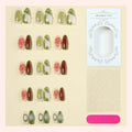 Press-On Nail Set Floral & Gradient 24-Piece Adhesive Strips