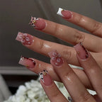 Press-On Nail Set Floral & Gradient No-Glue Reusable