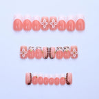Press-On Nail Set Floral & Gradient No-Glue Reusable