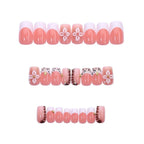 Press-On Nail Set Floral & Gradient No-Glue Reusable