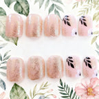 Press-On Nail Set Floral Graphic Quick Application Long-Lasting Wear