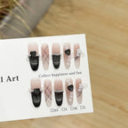 Press-On Nail Set Floral & Heart Designs Easy Application