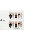 Press-On Nail Set Floral & Heart Designs Easy Application