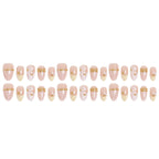 Press-On Nail Set Floral & Jeweled Self-Adhesive