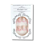 Press-On Nail Set Floral Lace Glue-Free Multiple Sizes