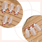 Press-On Nail Set Floral Lace Lightweight & Durable
