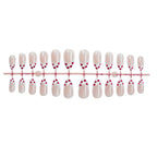 Press-On Nail Set Floral Lace Lightweight & Durable