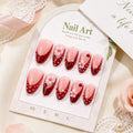 Press-On Nail Set Floral & Ladybug Multiple Sizes