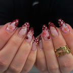 Press-On Nail Set Floral & Ladybug Peel-And-Stick