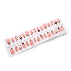 Press-On Nail Set Floral & Ladybug Peel-And-Stick
