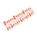 Press-On Nail Set Floral Lavender No Glue