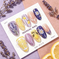 Press-On Nail Set Floral & Lemon Easy Stick-On