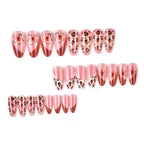 Press-On Nail Set Floral & Leopard Peel-On Adhesive