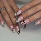 Press-On Nail Set Floral & Leopard Tool-Free Application