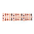 Press-On Nail Set Floral & Metallic Reusable