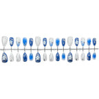 Press-On Nail Set Floral & Metallic Reusable No Glue