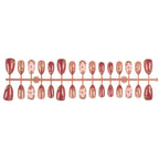 Press-On Nail Set Floral Metallic Salon-Quality